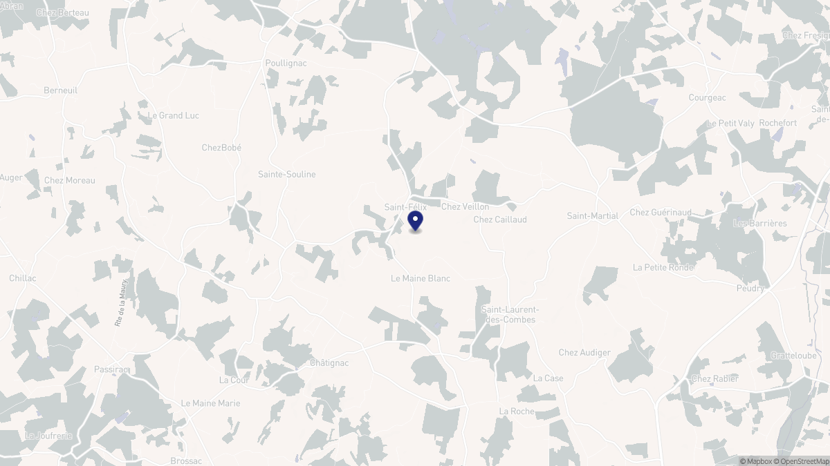 Aperçu cartographique de Saint-Félix, centré sur la commune