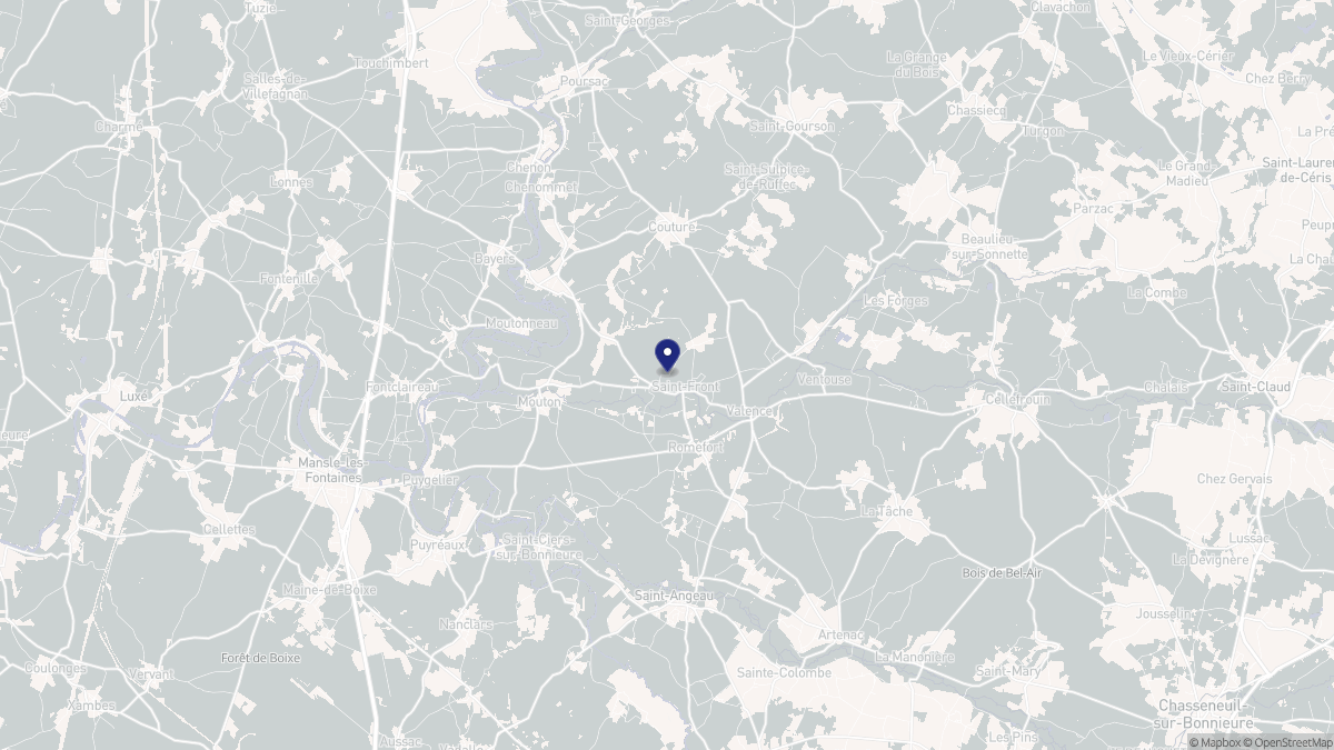Aperçu cartographique de Saint-Front, centré sur la commune