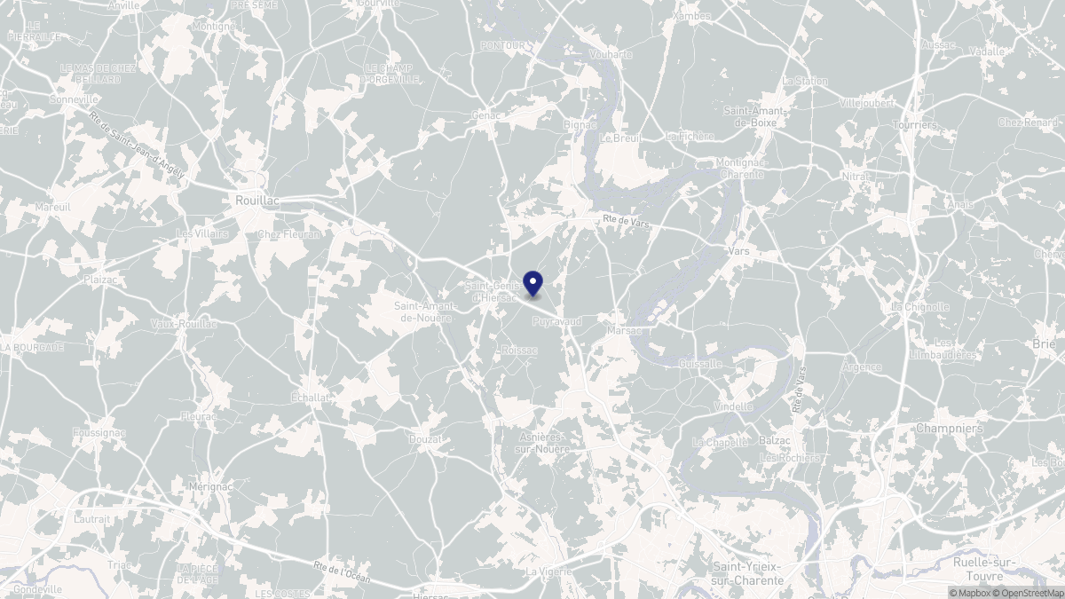 Aperçu cartographique de Saint-Genis-d'Hiersac, centré sur la commune