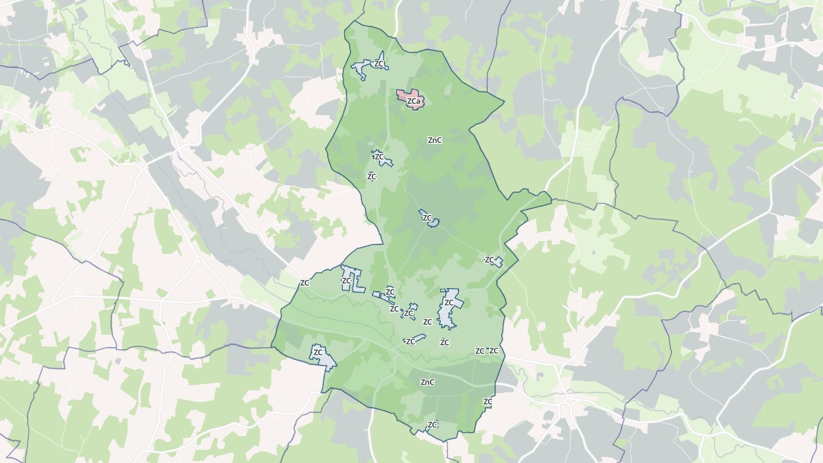 Aperçu cartographique de Saint-Germain-de-Montbron, centré sur la commune