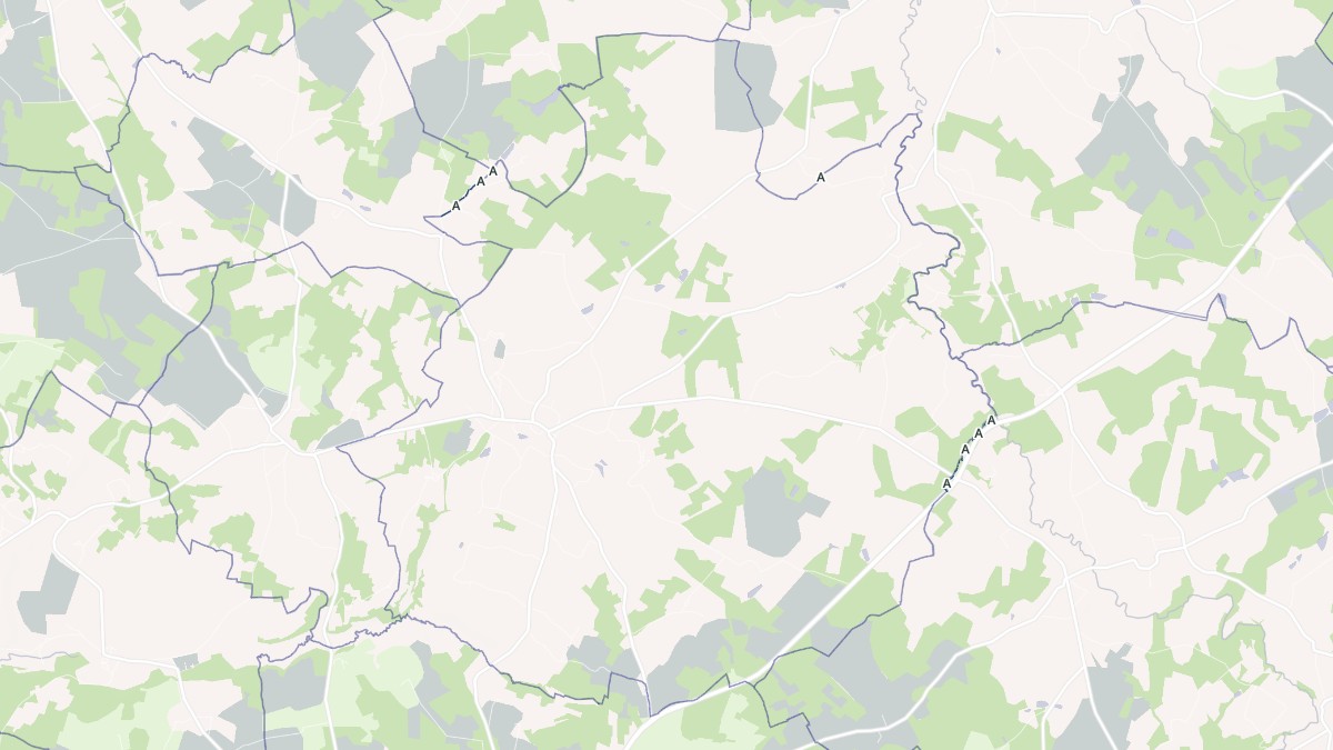 Aperçu cartographique de Saint-Laurent-de-Céris, centré sur la commune