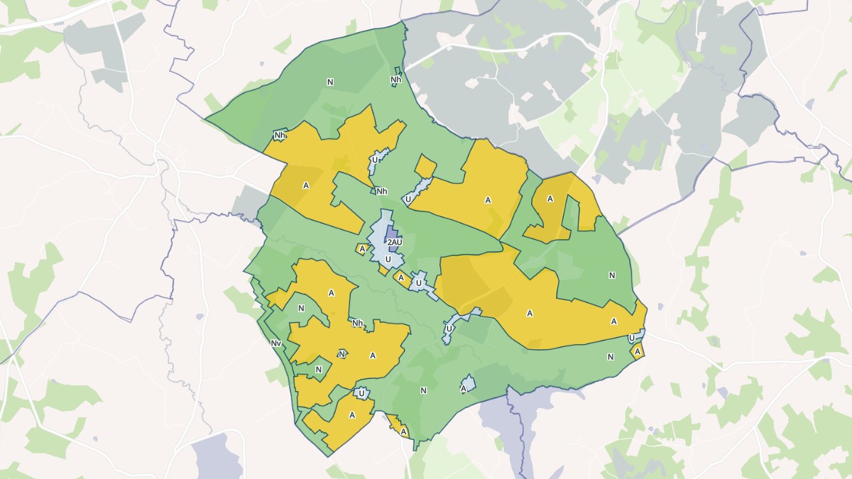 Aperçu cartographique de Saint-Quentin-sur-Charente, centré sur la commune