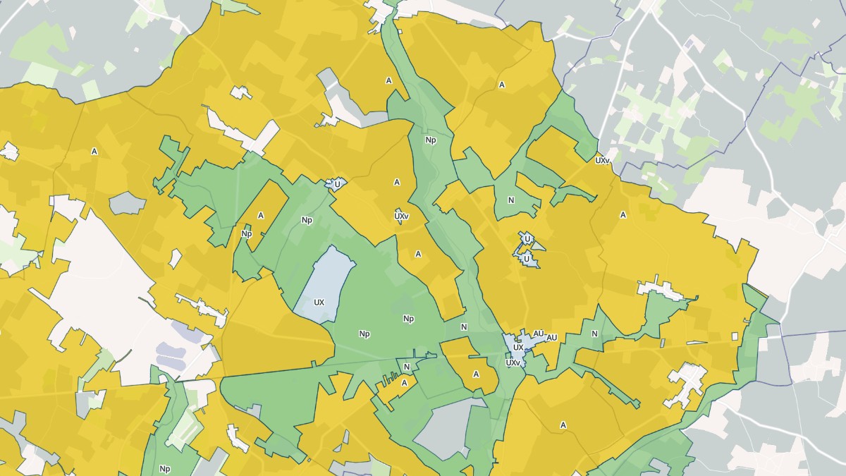 Aperçu cartographique de Sainte-Sévère, centré sur la commune