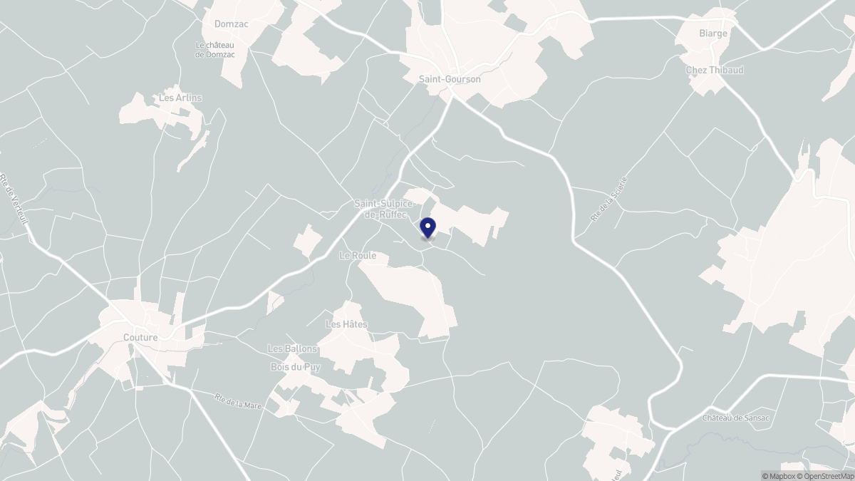 Aperçu cartographique de Saint-Sulpice-de-Ruffec, centré sur la commune