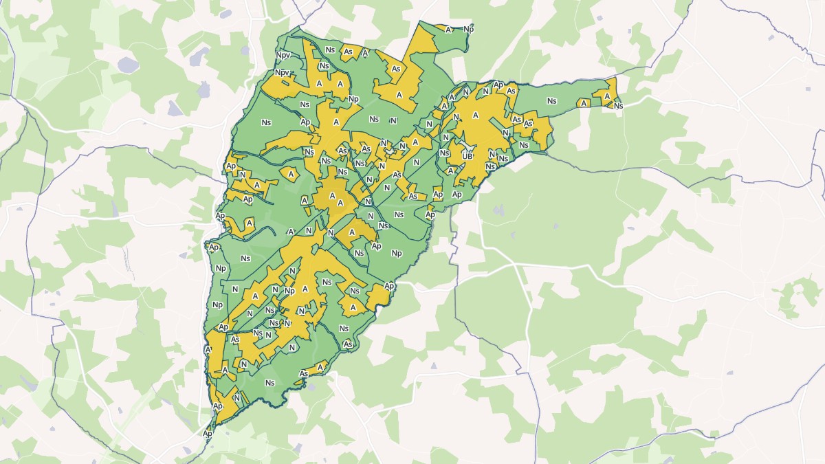 Aperçu cartographique de Saint-Vallier, centré sur la commune
