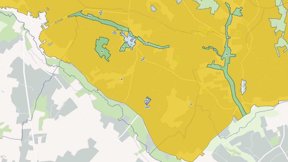 Aperçu cartographique de Verrières, centré sur la commune