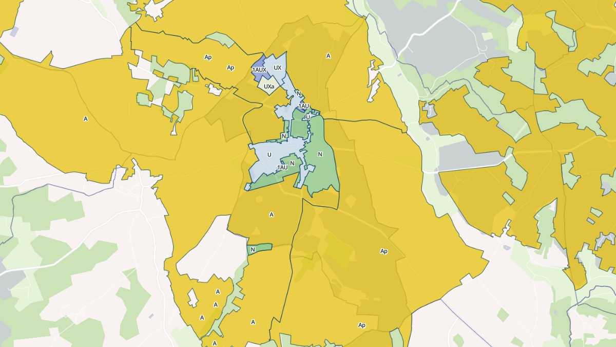 Aperçu cartographique de Villebois-Lavalette, centré sur la commune
