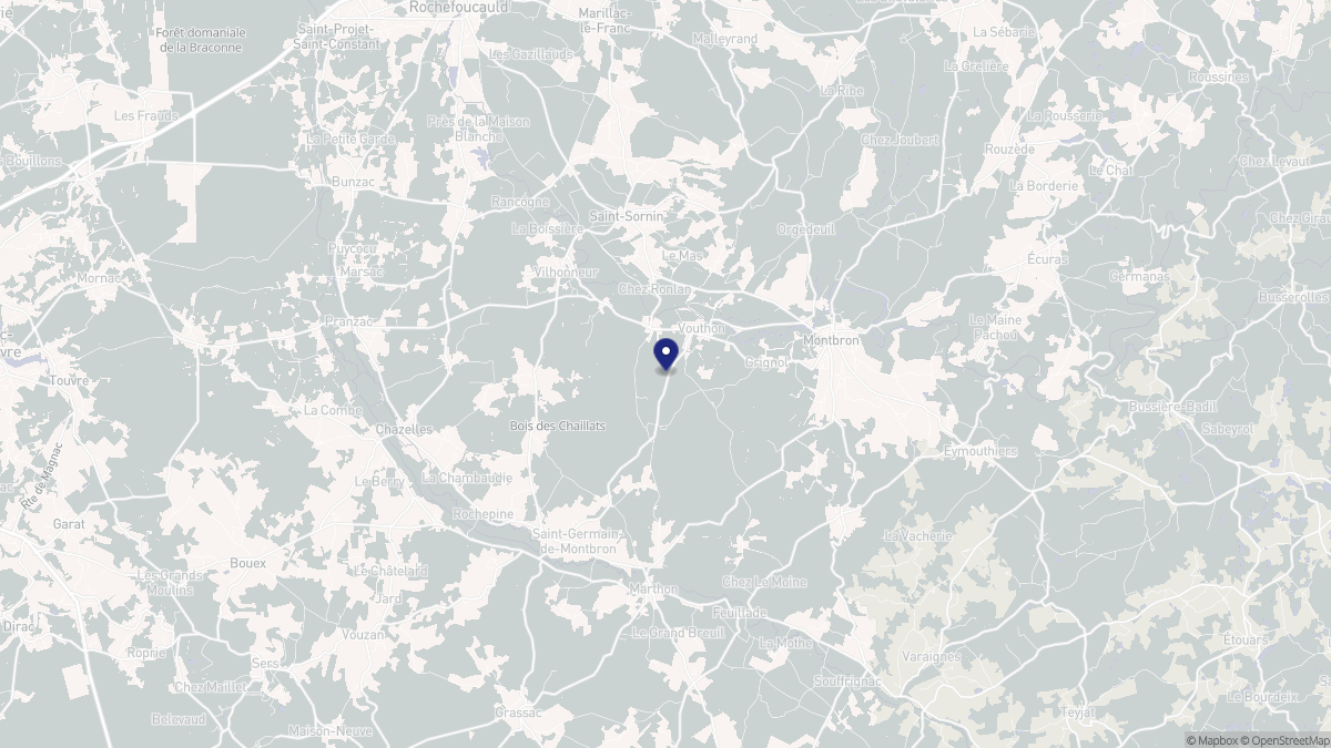 Aperçu cartographique de Vouthon, centré sur la commune
