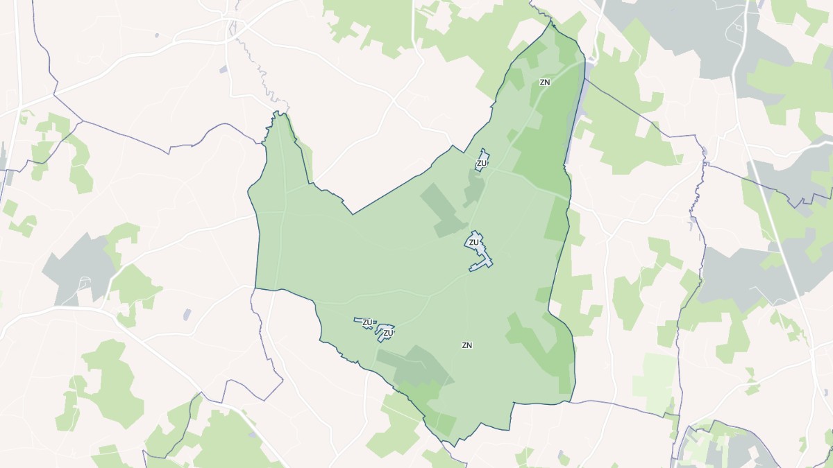 Aperçu cartographique de Allas-Bocage, centré sur la commune