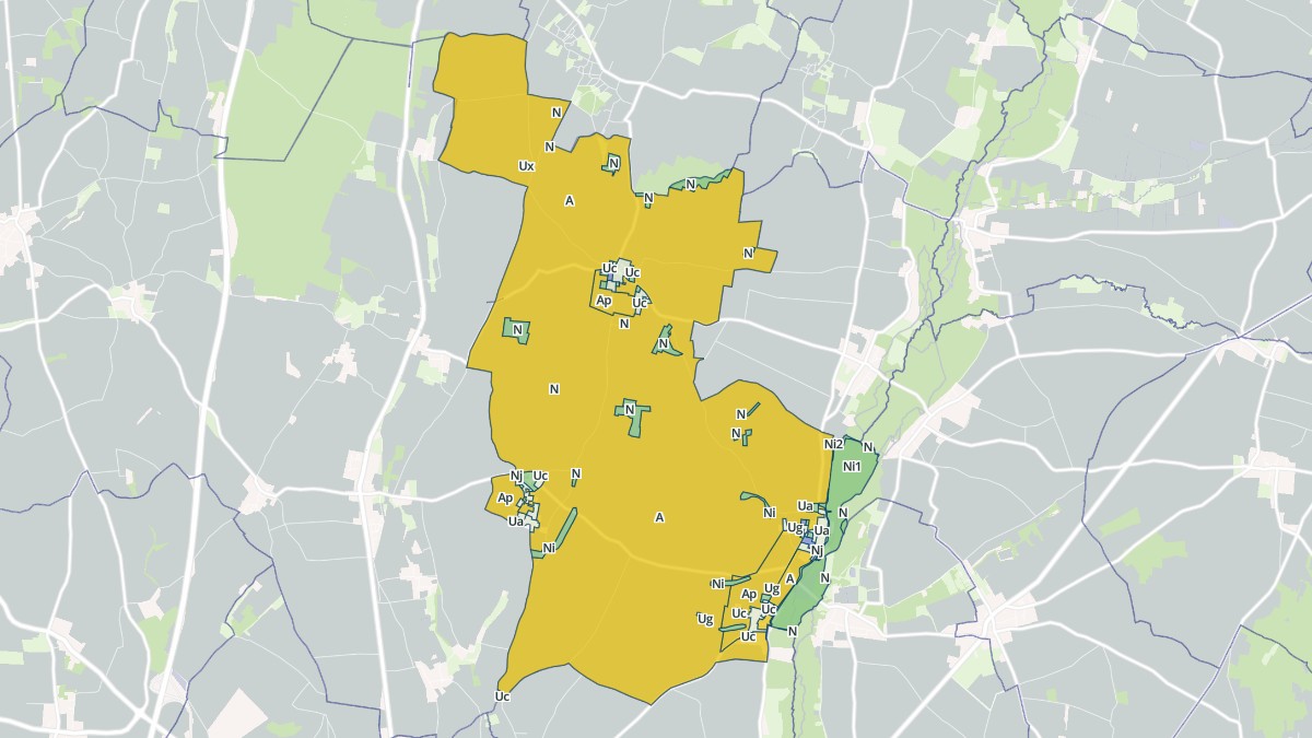 Aperçu cartographique de Antezant-la-Chapelle, centré sur la commune