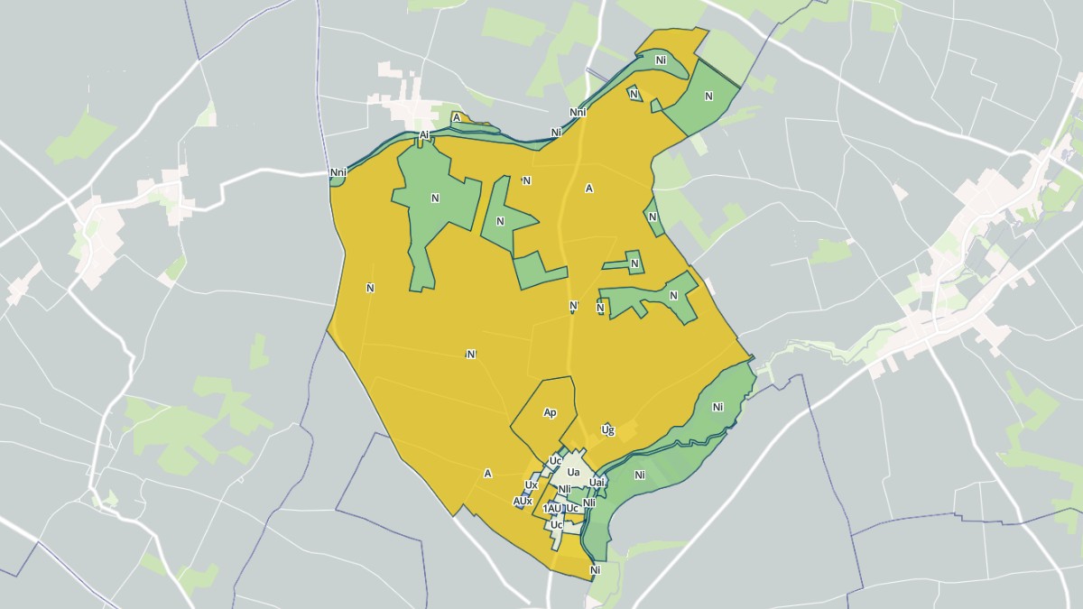 Aperçu cartographique de Bagnizeau, centré sur la commune