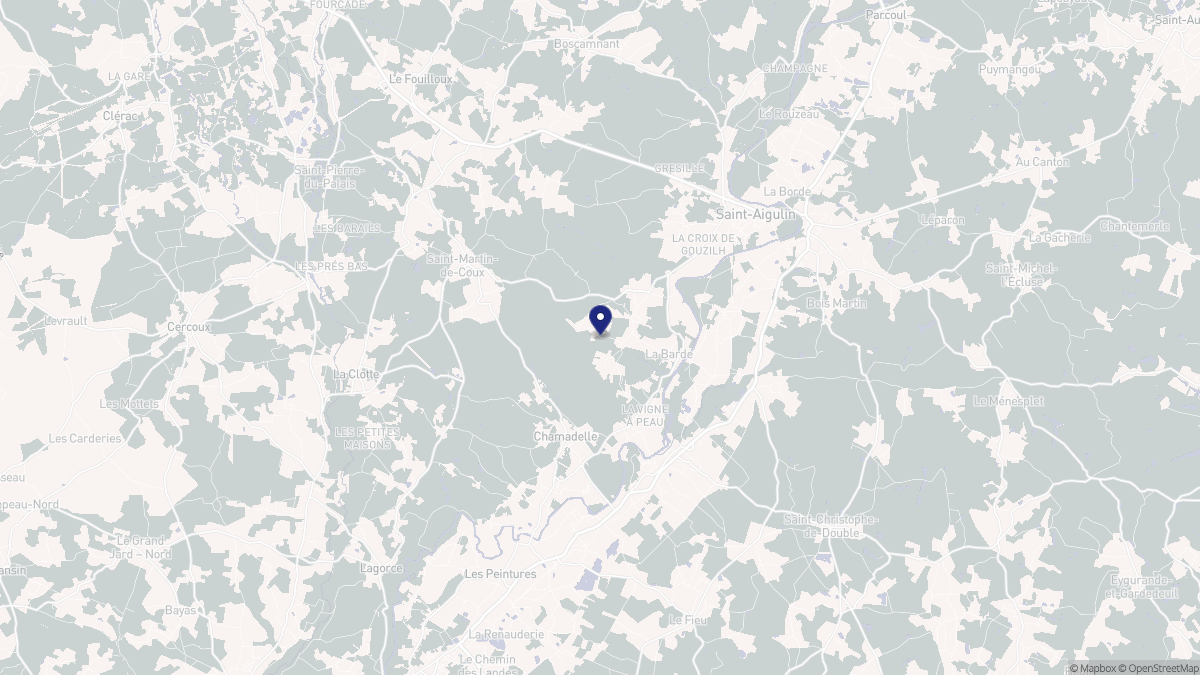 Aperçu cartographique de La Barde, centré sur la commune