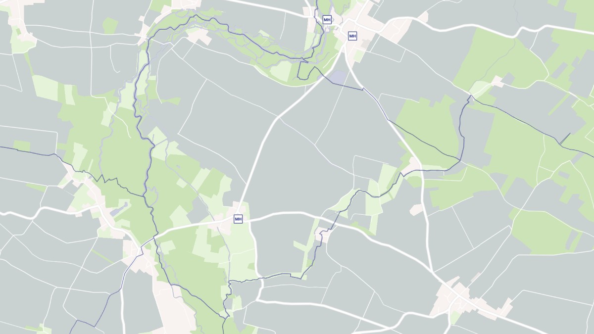 Aperçu cartographique de Blanzay-sur-Boutonne, centré sur la commune