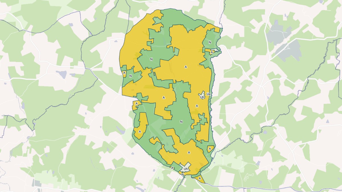 Aperçu cartographique de Boresse-et-Martron, centré sur la commune