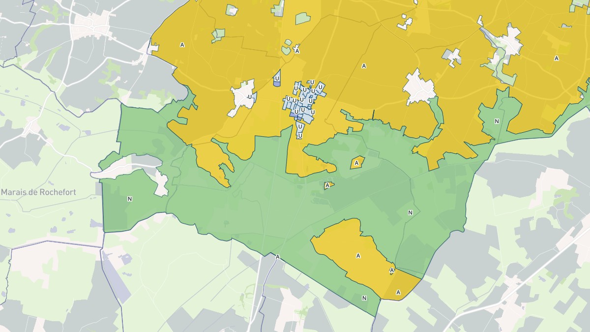Aperçu cartographique de Ciré-d'Aunis, centré sur la commune