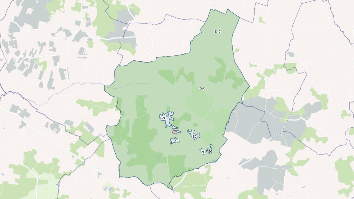Aperçu cartographique de Coux, centré sur la commune