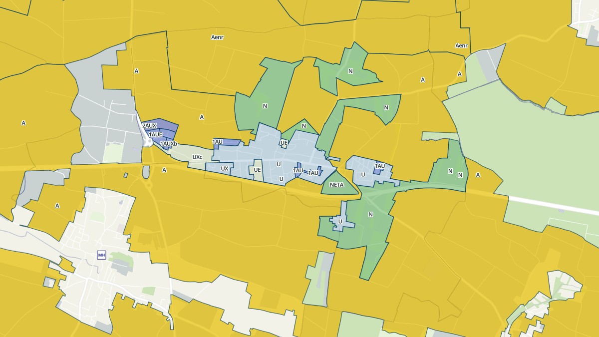 Aperçu cartographique de Ferrières, centré sur la commune