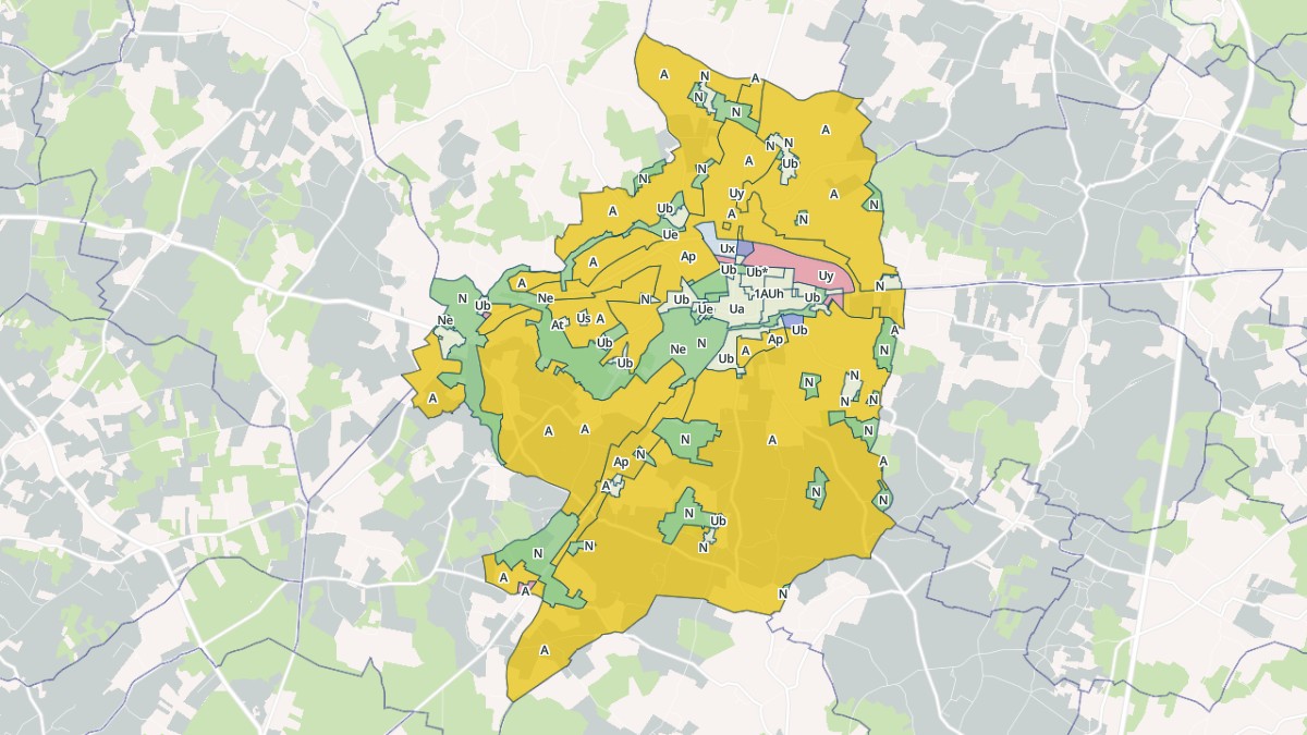Aperçu cartographique de Gémozac, centré sur la commune