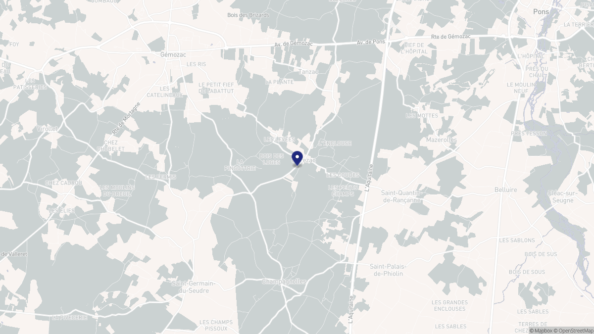 Aperçu cartographique de Givrezac, centré sur la commune