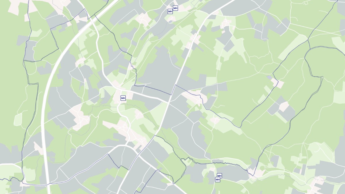 Aperçu cartographique de Grandjean, centré sur la commune
