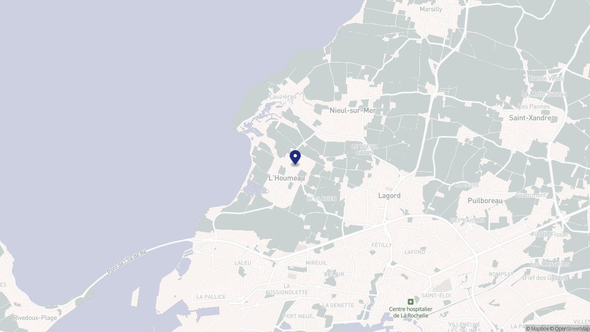 Aperçu cartographique de L'Houmeau, centré sur la commune
