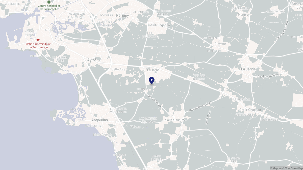 Aperçu cartographique de La Jarne, centré sur la commune