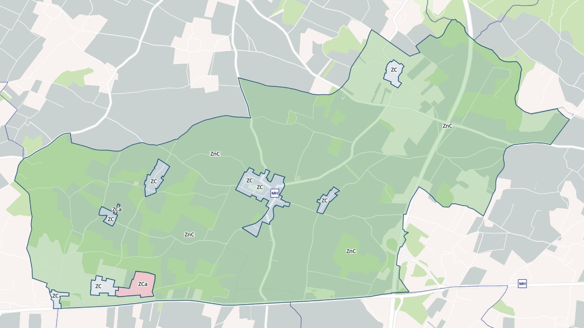 Aperçu cartographique de Jazennes, centré sur la commune
