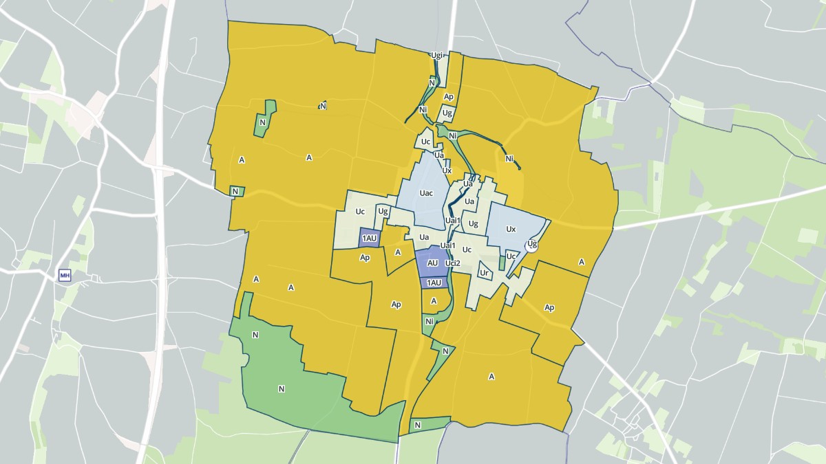 Aperçu cartographique de Loulay, centré sur la commune