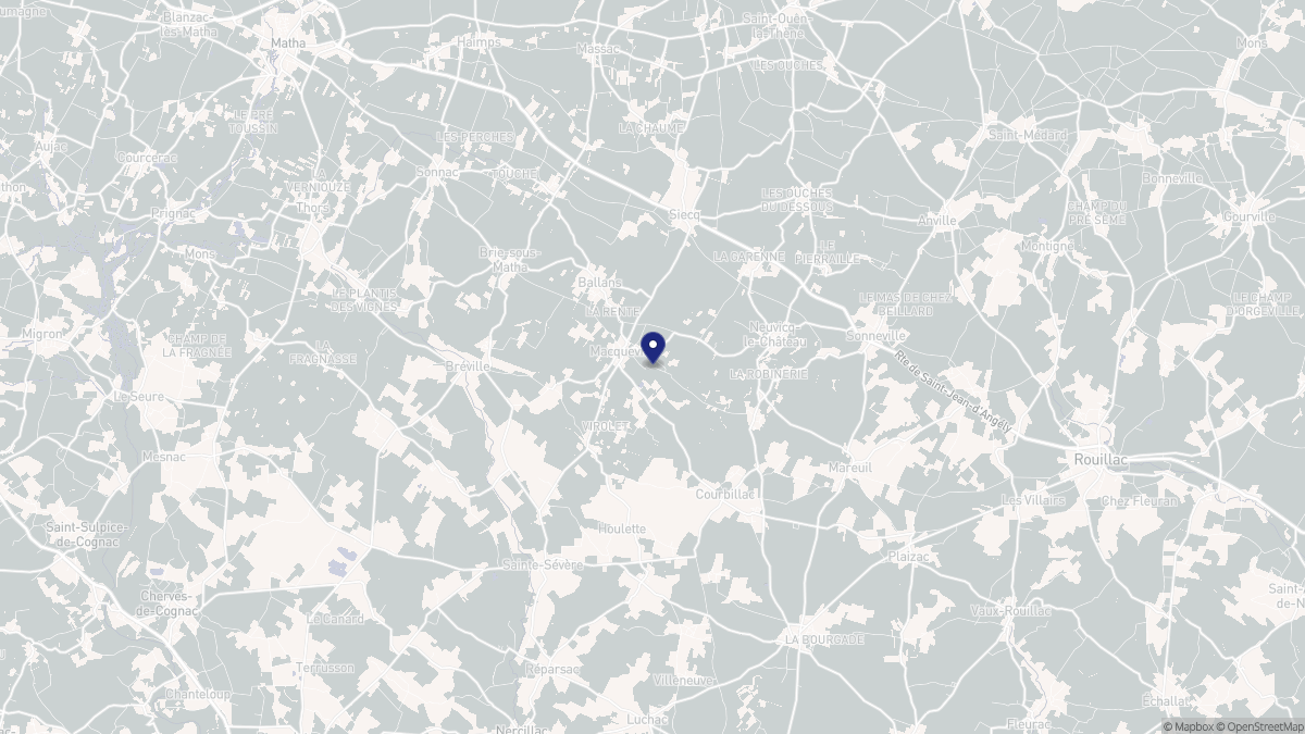Aperçu cartographique de Macqueville, centré sur la commune