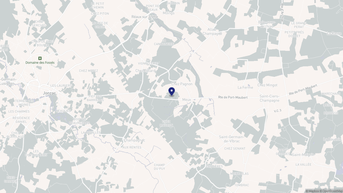 Aperçu cartographique de Meux, centré sur la commune