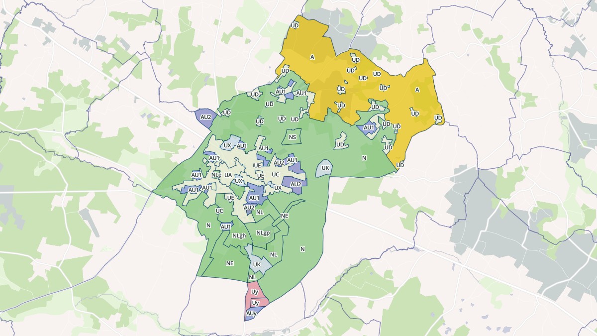 Aperçu cartographique de Montendre, centré sur la commune