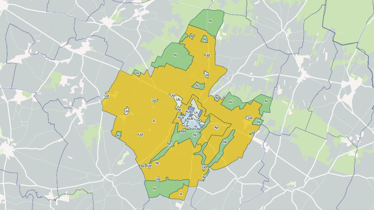 Aperçu cartographique de Néré, centré sur la commune