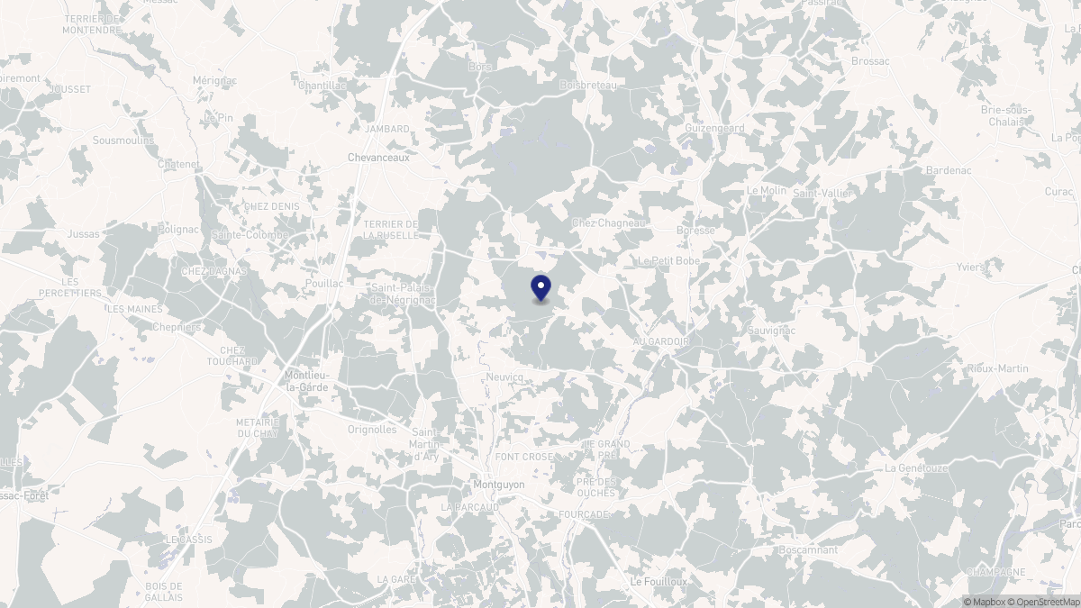 Aperçu cartographique de Neuvicq, centré sur la commune