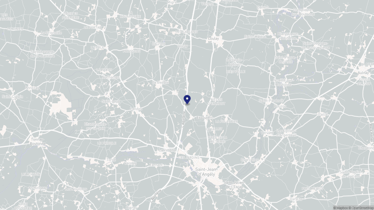 Aperçu cartographique de Essouvert, centré sur la commune