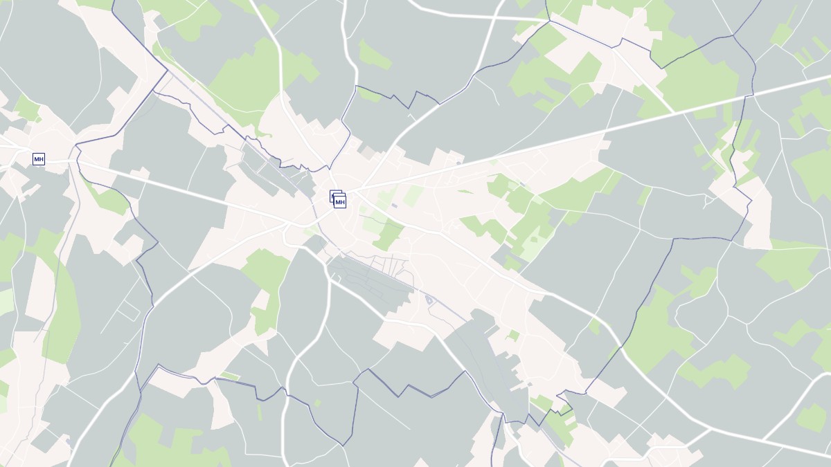Aperçu cartographique de Pont-l'Abbé-d'Arnoult, centré sur la commune