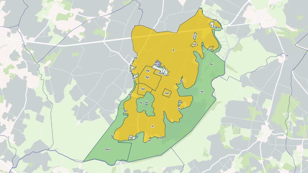 Aperçu cartographique de Puy-du-Lac, centré sur la commune