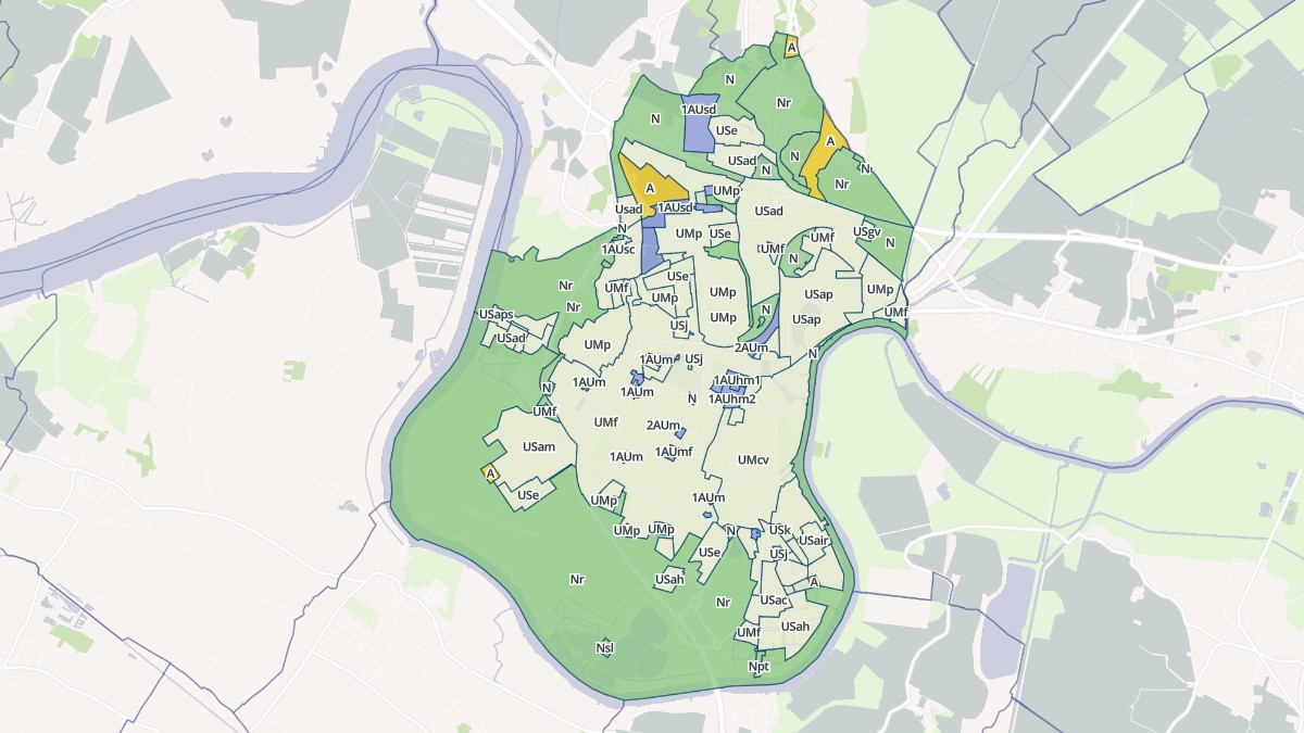 Aperçu cartographique de Rochefort, centré sur la commune