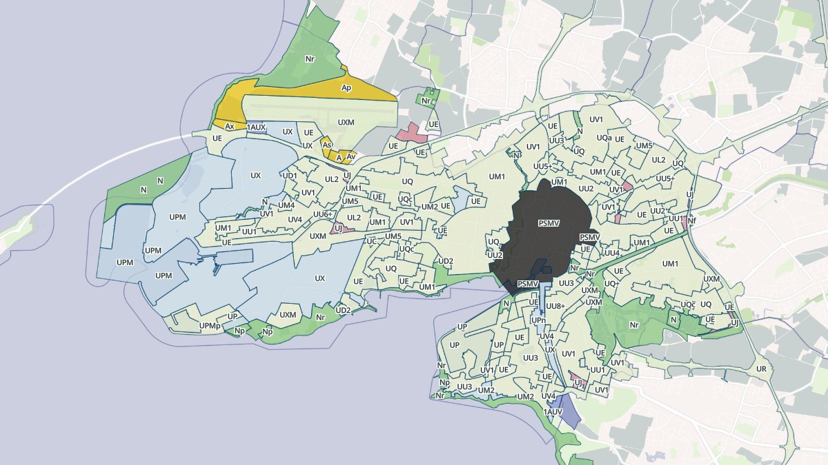 Aperçu cartographique de La Rochelle, centré sur la commune