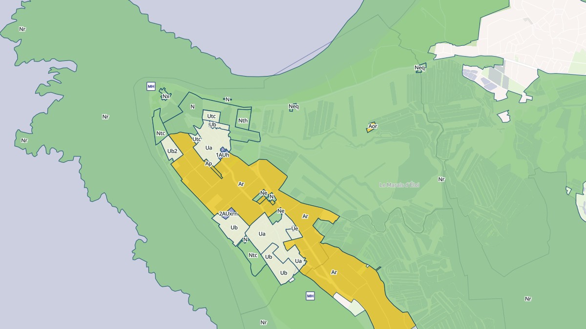 Aperçu cartographique de Saint-Clément-des-Baleines, centré sur la commune