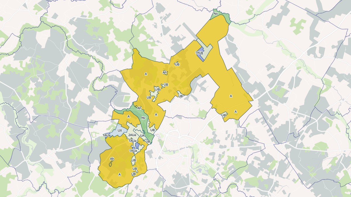 Aperçu cartographique de Saint-Germain-de-Lusignan, centré sur la commune