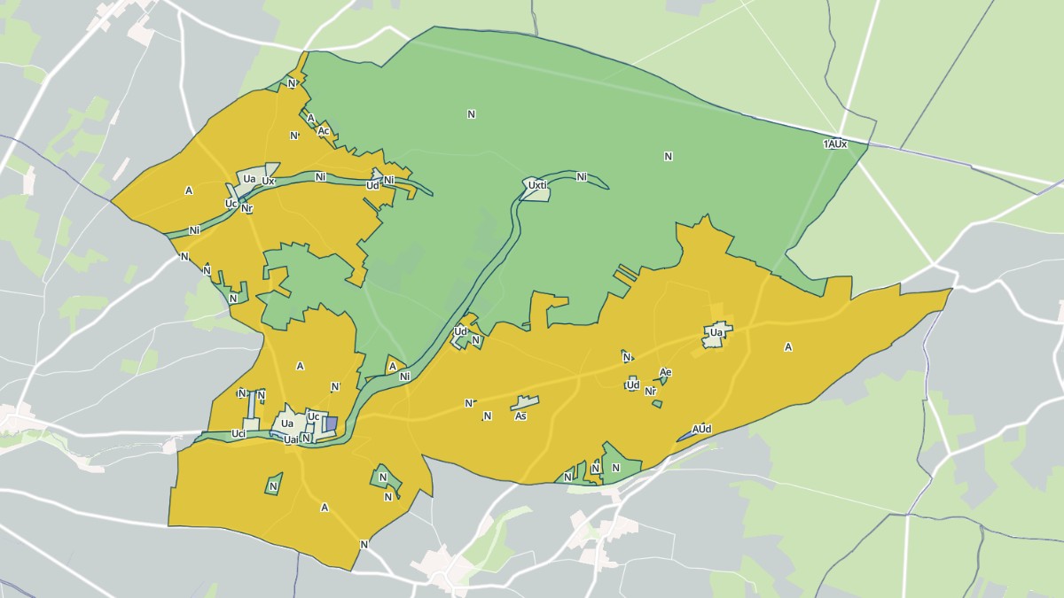 Aperçu cartographique de Saint-Mandé-sur-Brédoire, centré sur la commune