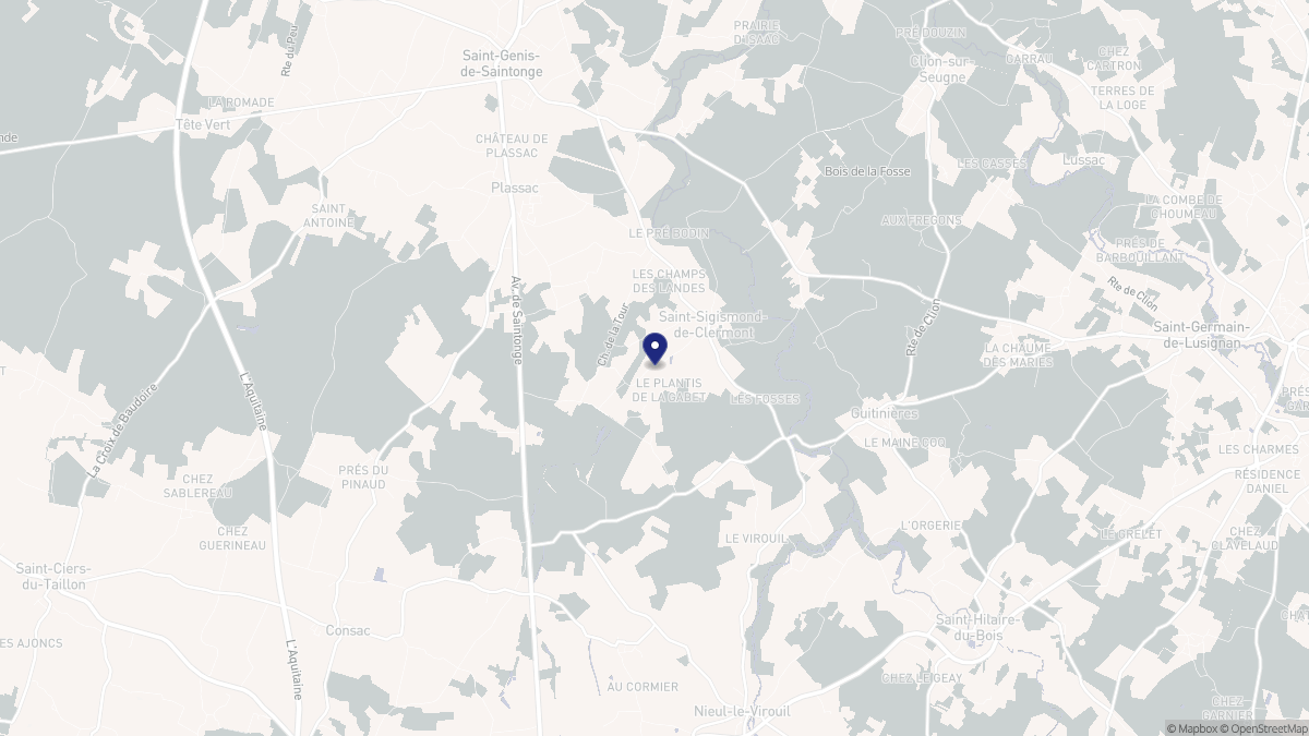 Aperçu cartographique de Saint-Sigismond-de-Clermont, centré sur la commune