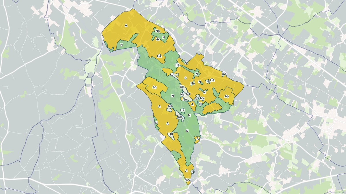 Aperçu cartographique de Soulignonne, centré sur la commune