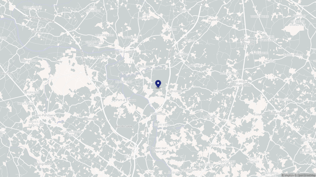 Aperçu cartographique de Taillebourg, centré sur la commune