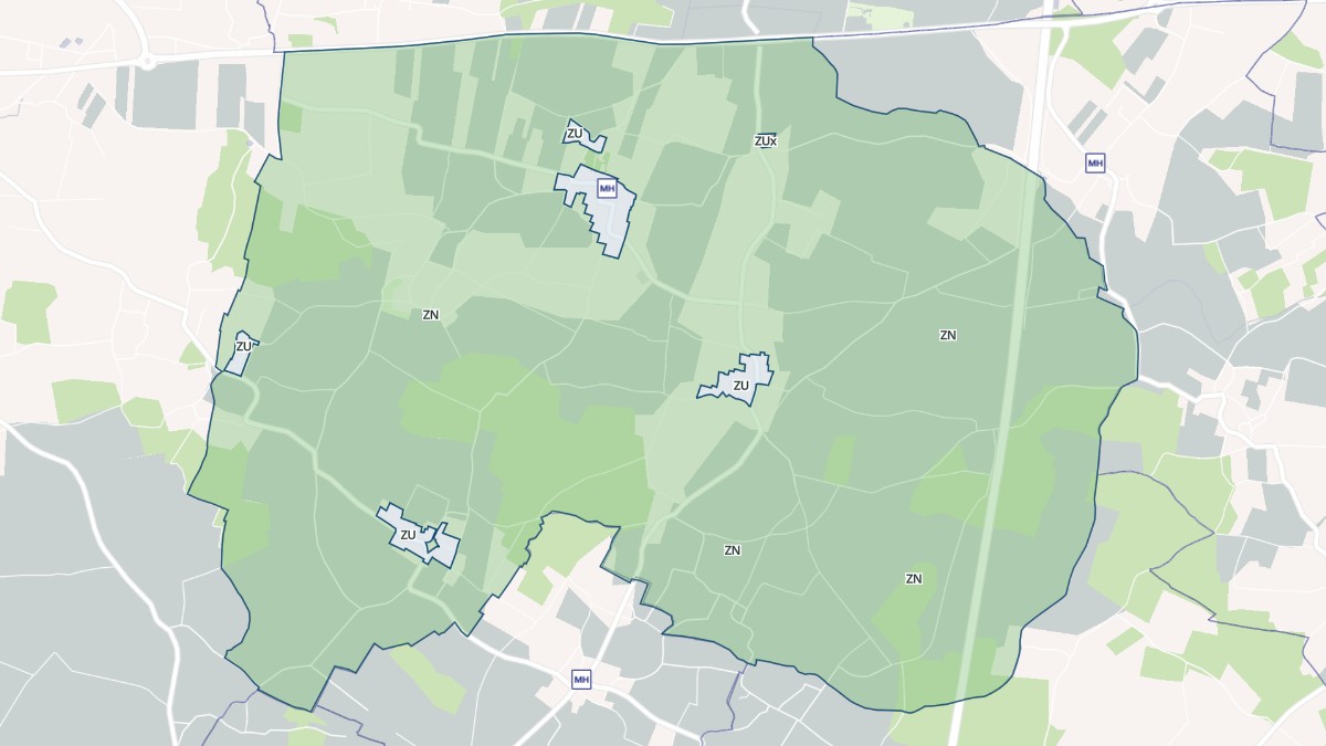 Aperçu cartographique de Tanzac, centré sur la commune