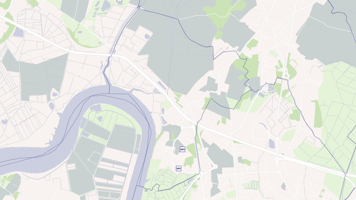 Aperçu cartographique de Vergeroux, centré sur la commune