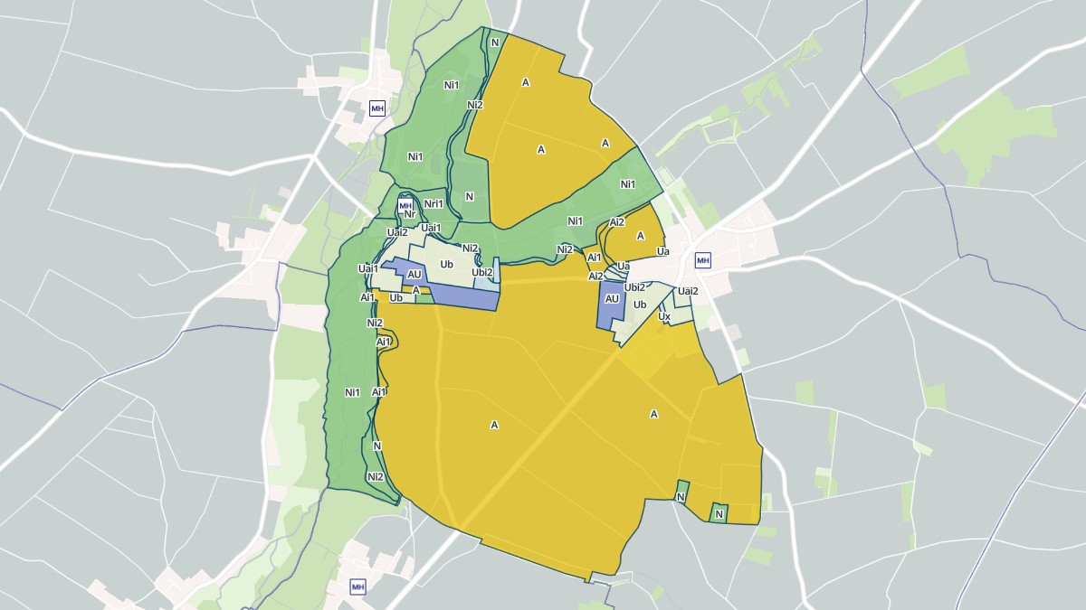 Aperçu cartographique de Vervant, centré sur la commune