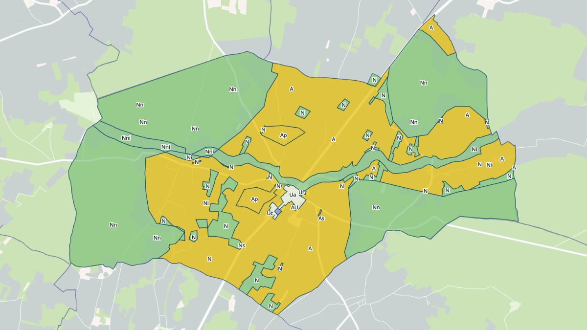 Aperçu cartographique de La Villedieu, centré sur la commune