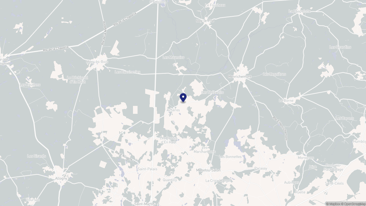 Aperçu cartographique de Achères, centré sur la commune