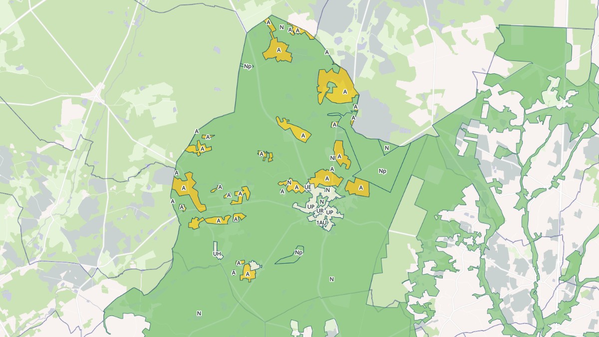 Aperçu cartographique de Allogny, centré sur la commune